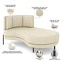 Imagem de Sofá Chaise Longue Sala de Estar Living Lucca Direito D02 Linho Creme D-463 - Lyam Decor