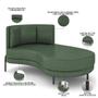 Imagem de Sofá Chaise Longue Sala de Estar Living Lucca Direito D02 material sintético Verde B-89 - Lyam Decor