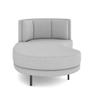 Imagem de Sofá Chaise Longue Sala de Estar Living Lucca Esquerdo D02 Bouclê Cinza B-56 - Lyam Decor