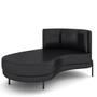 Imagem de Sofá Chaise Longue Sala de Estar Living Lucca Esquerdo D02 material sintético Preto B-159 - Lyam Decor