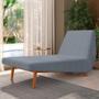 Imagem de Sofá Chaise Longue Sala de Estar Living Parisi 155 cm D02 Bouclê Grafite B-64 - Lyam Decor