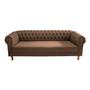 Imagem de Sofá Chesterfield Capitone Duque Suede Marrom 2,30