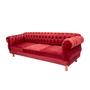 Imagem de Sofá Chesterfield Capitone Elisabeth Suede Bordo 1,80CM