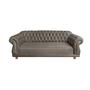 Imagem de Sofá Chesterfield Capitone Elisabeth Suede Cinza camurça 1,80cm