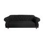 Imagem de Sofá Chesterfield Capitone Elisabeth Suede Preto 2,00