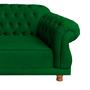 Imagem de Sofá Chesterfield Capitone Elisabeth Suede Verde Bandeira 2,30