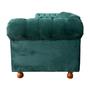 Imagem de Sofá Chesterfield Capitone Luiz XV Suede Verde Musgo 1,80