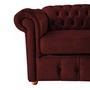 Imagem de Sofá Chesterfield Capitone Vicenzo Suede Bordo 2,30