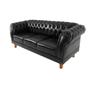 Imagem de Sofa Chesterfield Duque Preto 1.80 Sala Recepcao Barbearia