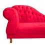 Imagem de Sofá Chesterfield Elisabeth Divã 1,43m- Suede Vermelho / decoração, sala, consultório, psicólogo