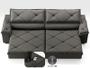 Imagem de Sofá com Carregador USB e Molas no Assento Retrátil Reclinável Nice 2,10m Velosuede - NETSOFAS