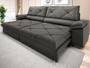 Imagem de Sofá com Carregador USB e Molas no Assento Retrátil Reclinável Nice 2,10m Velosuede - NETSOFAS