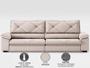 Imagem de Sofá com Carregador USB e Molas no Assento Retrátil Reclinável Nice 2,50m Velosuede - NETSOFAS