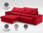 Imagem de Sofá com Carregador USB e Molas no Assento Retrátil Reclinável Nice 2,50m Velosuede - NETSOFAS