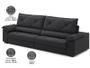 Imagem de Sofá com Carregador USB e Molas no Assento Retrátil Reclinável Nice 2,90m Linho Soft- NETSOFAS