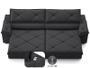 Imagem de Sofá com Carregador USB e Molas no Assento Retrátil Reclinável Nice 2,90m Linho Soft- NETSOFAS