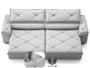 Imagem de Sofá com Carregador USB e Molas no Assento Retrátil Reclinável Nice 2,90m Linho Soft- NETSOFAS