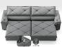 Imagem de Sofá com Carregador USB e Molas no Assento Retrátil Reclinável Nice 2,90m Velosuede - NETSOFAS