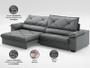Imagem de Sofá com Carregador USB e Molas no Assento Retrátil Reclinável Nice 2,90m Velosuede - NETSOFAS