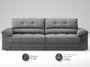 Imagem de Sofá com Carregador USB Retrátil Reclinável Mimo 2,00m Velosuede Grafite - NETSOFAS