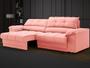 Imagem de Sofá com Carregador USB Retrátil Reclinável Mimo 2,00m Velosuede Rose - NETSOFAS