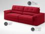 Imagem de Sofá com Carregador USB Retrátil Reclinável Mimo 2,00m Velosuede Vermelho - NETSOFAS