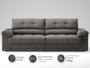 Imagem de Sofá com Carregador USB Retrátil Reclinável Mimo 2,30m Velosuede Cinza - NETSOFAS
