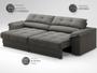 Imagem de Sofá com Carregador USB Retrátil Reclinável Mimo 2,30m Velosuede Cinza - NETSOFAS