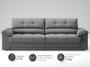 Imagem de Sofá com Carregador USB Retrátil Reclinável Mimo 2,30m Velosuede Grafite - NETSOFAS