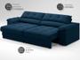 Imagem de Sofá com Carregador USB Retrátil Reclinável Mimo 2,30m Velosuede Petroleo - NETSOFAS