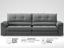 Imagem de Sofá com Carregador USB Retrátil Reclinável Monaco 2,10m Velosuede Grafite - NETSOFAS