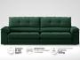 Imagem de Sofá com Carregador USB Retrátil Reclinável Monaco 2,90m Velosuede Verde - NETSOFAS