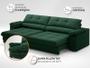 Imagem de Sofá com Carregador USB Retrátil Reclinável Monaco 2,90m Velosuede Verde - NETSOFAS