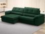 Imagem de Sofá com Carregador USB Retrátil Reclinável Monaco 2,90m Velosuede Verde - NETSOFAS