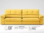 Imagem de Sofá com Carregador USB Retrátil Reclinável Montreal 2,10m Velosuede Canário - NETSOFAS