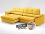 Imagem de Sofá com Carregador USB Retrátil Reclinável Montreal 2,10m Velosuede Canário - NETSOFAS