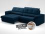 Imagem de Sofá com Carregador USB Retrátil Reclinável Montreal 2,10m Velosuede Petroleo - NETSOFAS