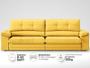 Imagem de Sofá com Carregador USB Retrátil Reclinável Montreal 2,50m Velosuede Canário - NETSOFAS