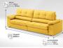 Imagem de Sofá com Carregador USB Retrátil Reclinável Montreal 2,50m Velosuede Canário - NETSOFAS