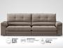 Imagem de Sofá com Carregador USB Retrátil Reclinável Montreal 2,50m Velosuede Capuccino - NETSOFAS