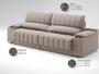 Imagem de Sofá com Porta Copos Carregador USB Ret Rec Murano 2,30m Velosuede Bege - NETSOFAS