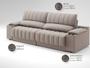 Imagem de Sofá com Porta Copos Carregador USB Ret Rec Murano 2,50m Velosuede Bege - NETSOFAS