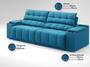 Imagem de Sofá com Porta Copos Carregador USB Ret Rec Samurai 2,50m Velosuede Royal - NETSOFAS