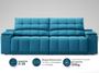 Imagem de Sofá com Porta Copos Carregador USB Ret Rec Samurai 2,50m Velosuede Royal - NETSOFAS