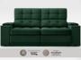 Imagem de Sofá com Porta Copos e Carregador USB Eureka 1,70m Assento Retrátil e Reclinável Velosuede Verde - NETSOFAS