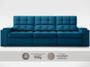Imagem de Sofá com Porta Copos e Carregador USB Eureka 2,30m Assento Retrátil e Reclinável Velosuede Royal - NETSOFAS