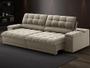 Imagem de Sofá com Porta Copos e Carregador USB Ret Rec Luke 2,90m Veludocristal Fendi - NETSOFAS