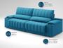 Imagem de Sofá com Porta Copos e Carregador USB Retrátil e Reclinável Murano 2,00m Velosuede Royal - NETSOFAS
