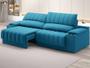Imagem de Sofá com Porta Copos e Carregador USB Retrátil e Reclinável Murano 2,00m Velosuede Royal - NETSOFAS
