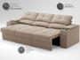 Imagem de Sofá com Porta Copos e Carregador USB Retrátil e Reclinável Ringo 2,30m Velosuede Capuccino - NETSOFAS